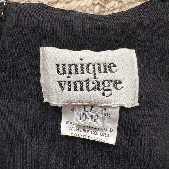 Unique Vintage Black Fitted Pencil Dress with Adjustable Straps – Size L (10–12) - Picture 10 of 13